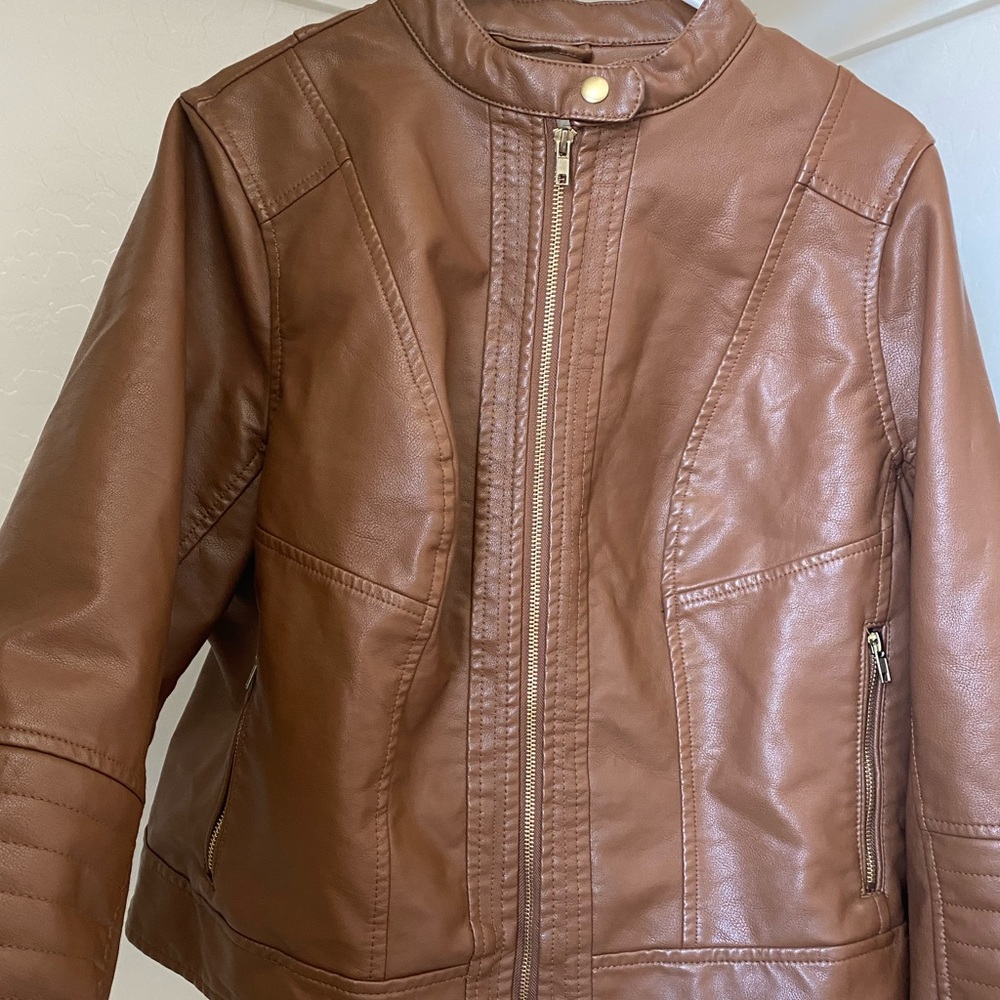 Ava & Viv Faux Leather Moto Jacket